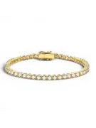 Yellow 14k gold zircons tennis bracelet tbc002y