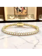 Yellow 14k gold zircons tennis bracelet tbc002y