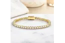 Yellow 14k gold zircons tennis bracelet tbc002y