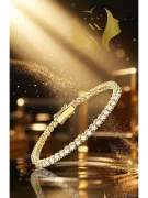 Galben 14k de aur laborator creat diamante brățară tenis de tenis tbld002y
