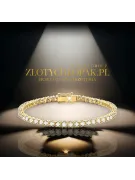 Yellow 14k gold zircons tennis bracelet tbc002y