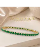 Gelb 14K Gold Smaragdsteine Tennis Armband TBC002Y