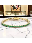 الأصفر 14k الذهب الزمرد الأحجار سوار التنس TBC002Y