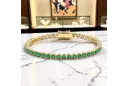 Κίτρινο 14Κ χρυσό σμαραγδένιο πέτρες τένις βραχιόλι tbc002y