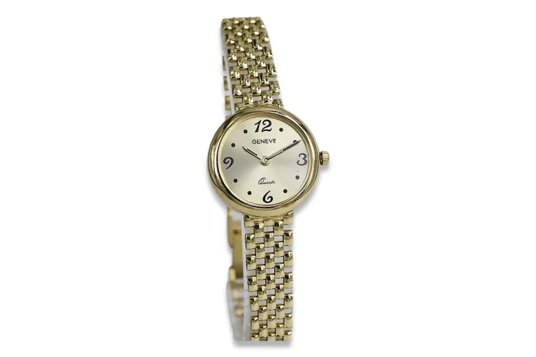 Gold Damenuhr ★ zlotychlop.pl ★ Gold Reinheit 585 333 Niedriger Preis!