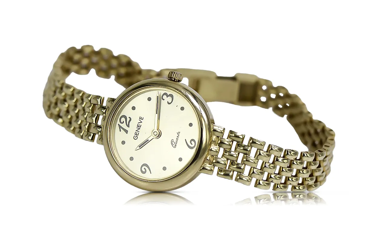 Gold Damenuhr ★ zlotychlop.pl ★ Gold Reinheit 585 333 Niedriger Preis!