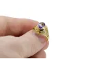 Yellow 14k gold Alexandrite ring vrc012y-ax Vintage Art Deco USSR Soviet Russian style