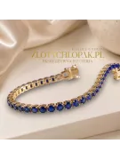 Gelb 14k Gold Saphirsteine Tennis Armband TBC002Y