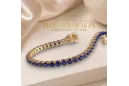 Yellow 14k gold sapphire stones tennis bracelet tbc002y