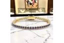 Gelb 14k Gold Saphirsteine Tennis Armband TBC002Y
