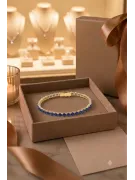 Geltona 14k aukso sapphire akmenų teniso apyrankės tbc002y