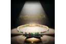 Bracelet de tennis en saphir de saphir en or jaune 14k TBC002Y