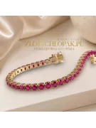 Pulsera de tenis de padrinas de oro de 14k amarillo 14k Pulsera TBC002Y