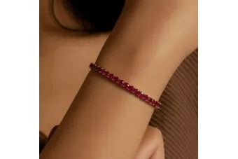 Pulsera de tenis de padrinas de oro de 14k amarillo 14k Pulsera TBC002Y