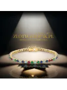 Pulsera de tenis de padrinas de oro de 14k amarillo 14k Pulsera TBC002Y