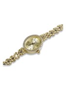 Italienische gelbe 14k goldene Damenuhr Geneve lw032y
