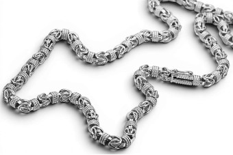 Silver 925 Bizantina Excellent solid chain cc009s Vintage Style