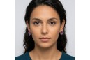Boucles d'oreilles rose 14k 585 or améthyste vec021 Vintage