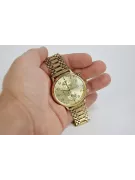 Жълт 14k 585 златен мъжки часовник Geneve mw005y&mbw010y