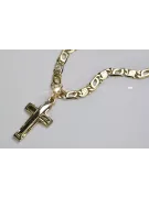 Cruz de oro con una cadena ★ zlotychlopak.pl Sello de oro 585 333 ¡★ Precio bajo!