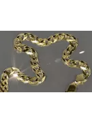 Αλυσίδα από κίτρινο χρυσό 14 καρατίων ★ https://zlotychlopak.pl/el/ ★ Χρυσός 585 333 Φθηνός