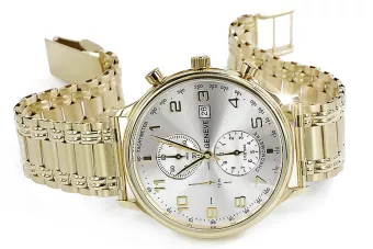 Reloj amarillo de oro de 14k para hombre Geneve mw005yds&mbw006y