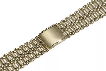 Bracelet de montre en or 14 carats pour homme jaune mbw011y