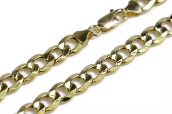 Италиански жълт 14k злато Gourmette верига cc037y