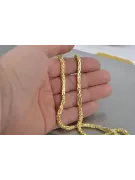 cc014 Russian rose Soviet gold Solid Bizantine chain