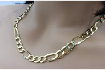 Geltonas rožinis aukso grandinė ★ russiangold.com ★ Aukso 585 333 Maža kaina