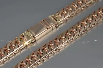 Moskauer Kette aus russischem Roségold (italienisches Gelb) (verschiedene Gewichte) cc030