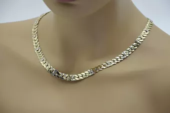 Bismarko apyrankio grandinė iš rusų rožinio aukso, garibaldi