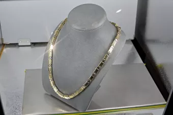 Geltonas rožinis aukso grandinė ★ russiangold.com ★ Aukso 585 333 Maža kaina