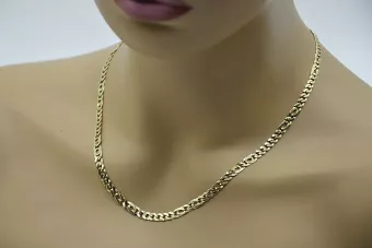 Russische rosafarbene italienische Gelbgoldkette cc023y