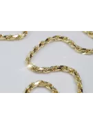 Amarillo italiano 14k 585 oro Corda Cadena de cuerda cc038y