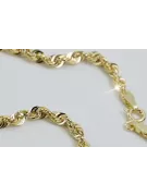 Італійський жовтий 14k золото New Rope diamond cut браслет cb087