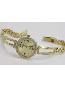 Prześliczny 14k złoty damski zegarek Geneve lw075y