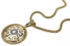 Italian 14k Gold Versace pendant with Anchor chain pp020y&cc036y