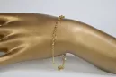 Italienisch 14k Gold Rosenkranz 3 Farbe "Dolce Gab" Armband rbc002ywr