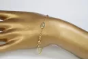 Italienisch 14k Gold Rosenkranz 3 Farbe "Dolce Gab" Armband rbc002ywr