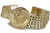 Złota bransoleta męska 14k 585 z greckim wzorem pp022y&mwb004y