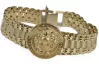 Italian Yellow 14k gold bracelet with greek thema cpn022y&mbw006y