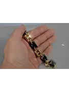 Italienisches gelbes Onyx-Armband aus 14 Karat 585er Gold cb102y