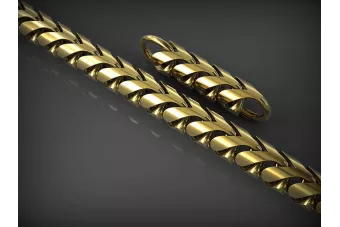 rusų, sovietų, rožinės spalvos auksinė grandinė