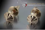 Russian rose gold earrings vens233