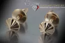 Russian rose gold earrings vens233