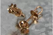 Russian rose gold earrings vens265
