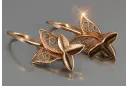 Russian rose gold earrings vens271
