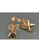 Russian rose gold earrings vens271