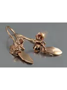 Russian rose gold earrings vens280